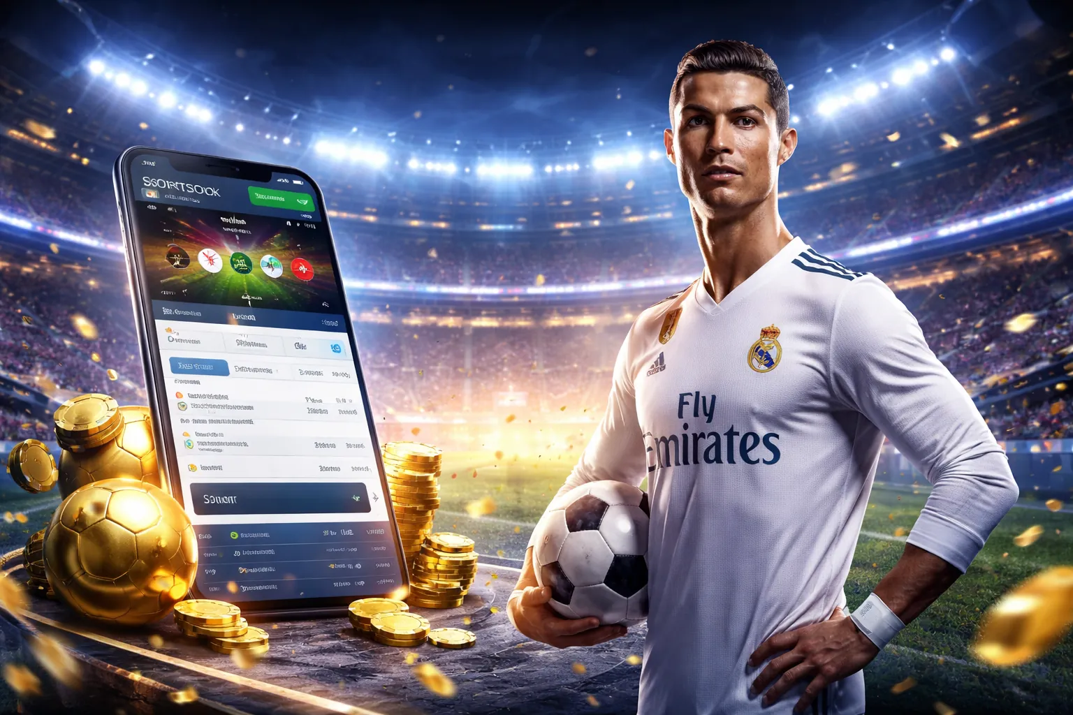 Sân vận động đầy ắp khán giả, biểu tượng cho cá cược thể thao 98 win